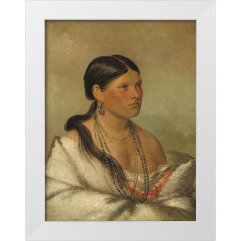 The Female Eagle - Shawano White Modern Wood Framed Art Print by Catlin, George