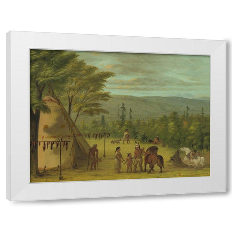 The Cheyenne Brothers Starting on Their Fall Hunt White Modern Wood Framed Art Print by Catlin, George