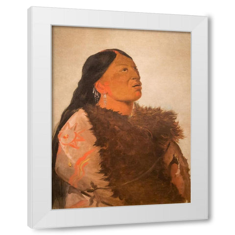 Wife of The Six White Modern Wood Framed Art Print by Catlin, George