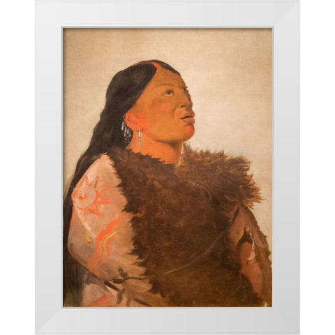 Wife of The Six White Modern Wood Framed Art Print by Catlin, George