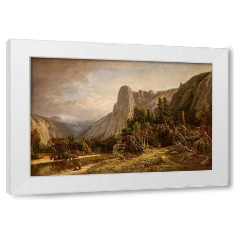 Sentinel Rock, Yosemite White Modern Wood Framed Art Print by Keith, William