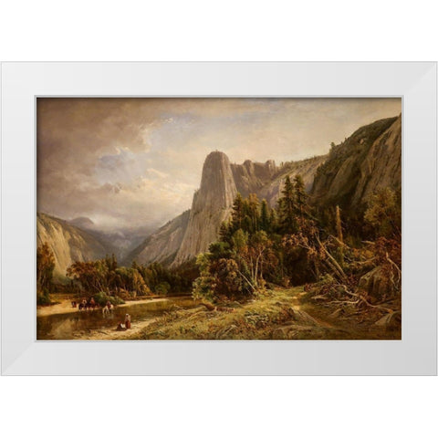 Sentinel Rock, Yosemite White Modern Wood Framed Art Print by Keith, William