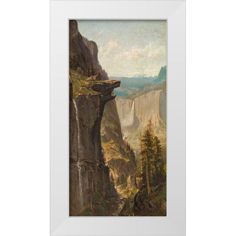 Yosemite Falls, from Glacier Point White Modern Wood Framed Art Print by Keith, William