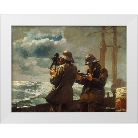 Eight Bells White Modern Wood Framed Art Print by Homer, Winslow