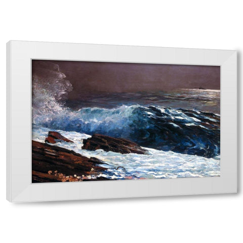 Sunlight on the Coast White Modern Wood Framed Art Print by Homer, Winslow