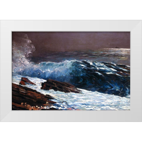 Sunlight on the Coast White Modern Wood Framed Art Print by Homer, Winslow