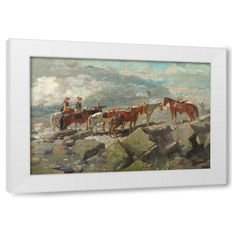 Mount Washington White Modern Wood Framed Art Print by Homer, Winslow