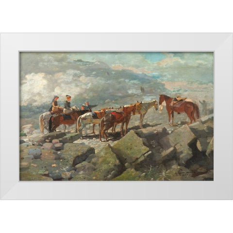 Mount Washington White Modern Wood Framed Art Print by Homer, Winslow