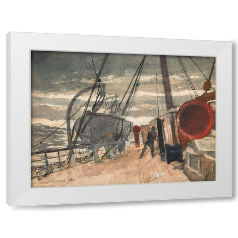 Marine White Modern Wood Framed Art Print by Homer, Winslow