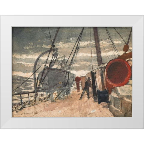 Marine White Modern Wood Framed Art Print by Homer, Winslow