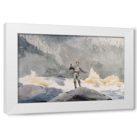 Casting White Modern Wood Framed Art Print by Homer, Winslow