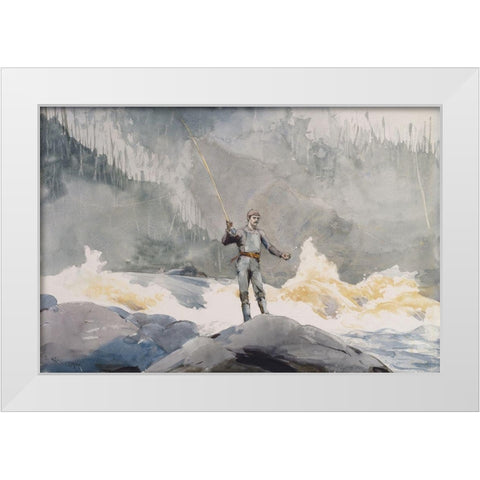 Casting White Modern Wood Framed Art Print by Homer, Winslow