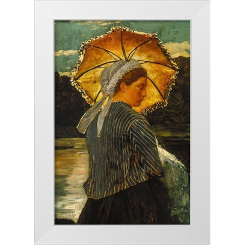 The Nurse White Modern Wood Framed Art Print by Homer, Winslow