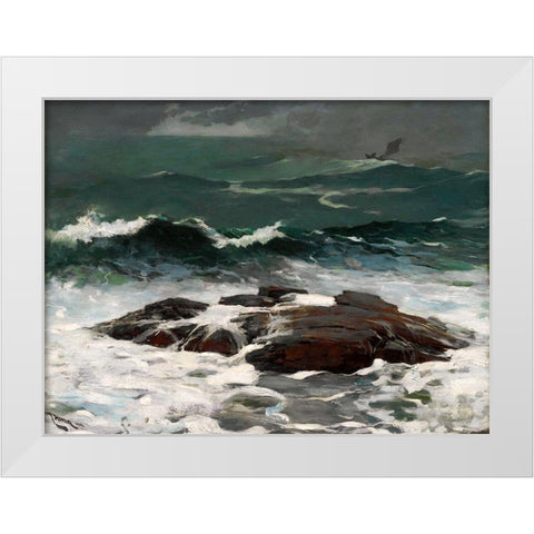 Summer Squall White Modern Wood Framed Art Print by Homer, Winslow