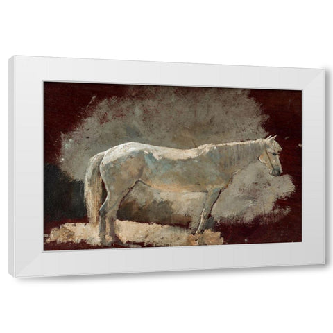 White Mare White Modern Wood Framed Art Print by Homer, Winslow