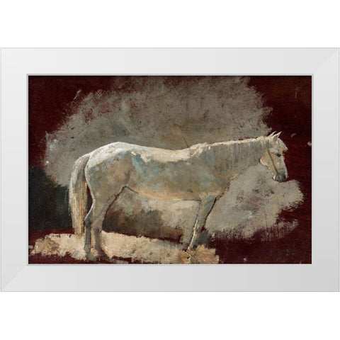 White Mare White Modern Wood Framed Art Print by Homer, Winslow