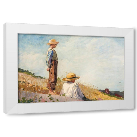 The Blue Boy White Modern Wood Framed Art Print by Homer, Winslow