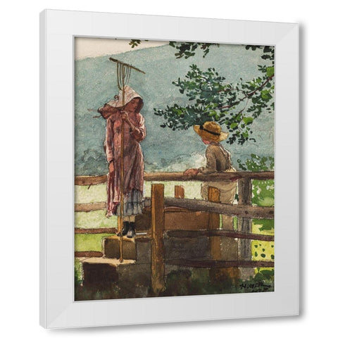 Spring White Modern Wood Framed Art Print by Homer, Winslow