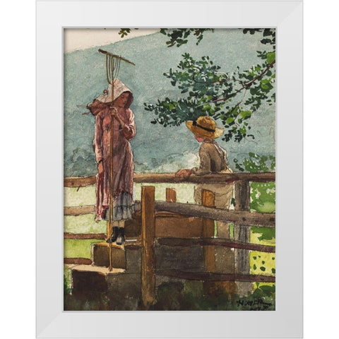 Spring White Modern Wood Framed Art Print by Homer, Winslow