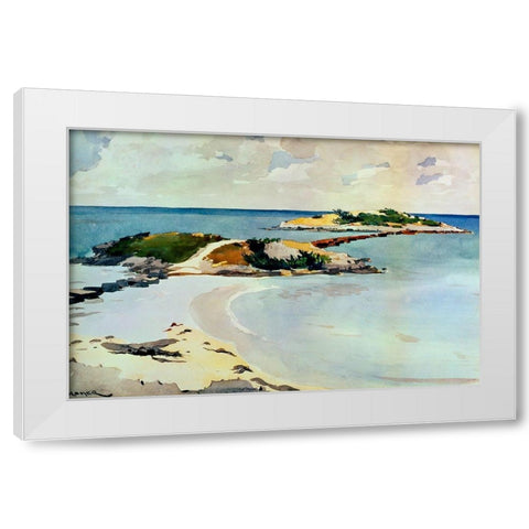 Gallows Island White Modern Wood Framed Art Print by Homer, Winslow