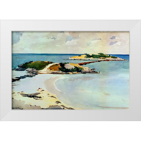 Gallows Island White Modern Wood Framed Art Print by Homer, Winslow