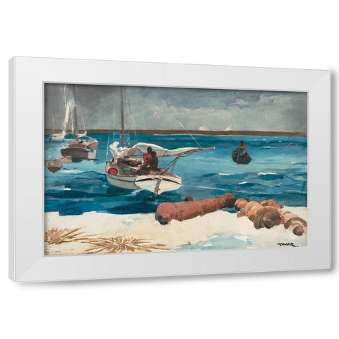 Nassau White Modern Wood Framed Art Print by Homer, Winslow