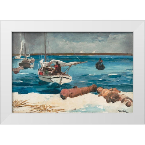 Nassau White Modern Wood Framed Art Print by Homer, Winslow