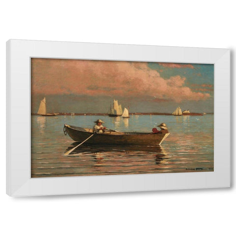 Gloucester Harbor White Modern Wood Framed Art Print by Homer, Winslow