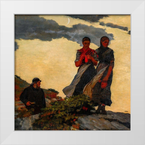 Early Evening White Modern Wood Framed Art Print by Homer, Winslow