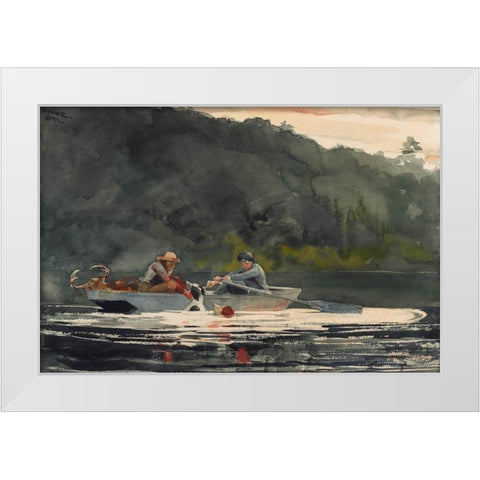 The End of the Hunt White Modern Wood Framed Art Print by Homer, Winslow
