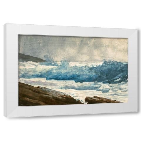 Prouts Neck, Breakers White Modern Wood Framed Art Print by Homer, Winslow
