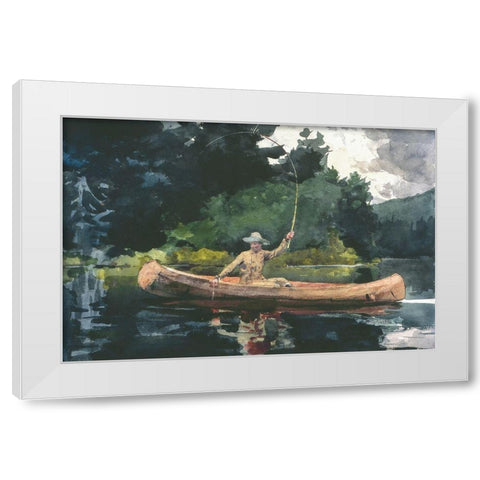 The North Woods White Modern Wood Framed Art Print by Homer, Winslow