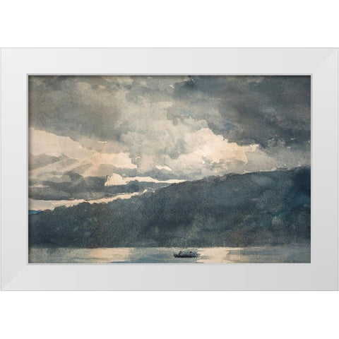 Mink Lake, Adirondacks White Modern Wood Framed Art Print by Homer, Winslow
