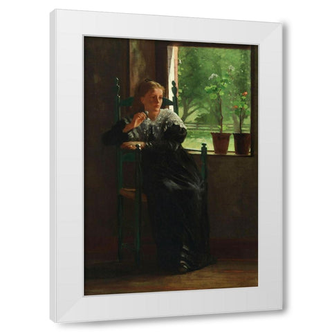 At the Window White Modern Wood Framed Art Print by Homer, Winslow