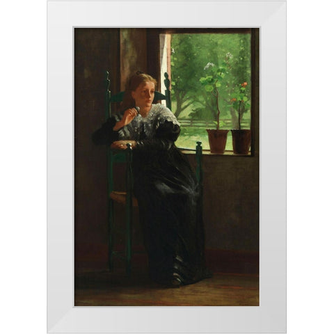 At the Window White Modern Wood Framed Art Print by Homer, Winslow