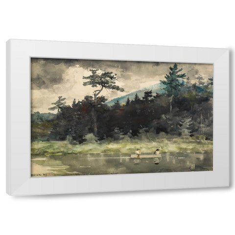 A Fishermans Day White Modern Wood Framed Art Print by Homer, Winslow
