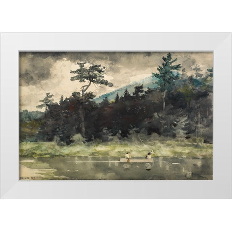 A Fishermans Day White Modern Wood Framed Art Print by Homer, Winslow