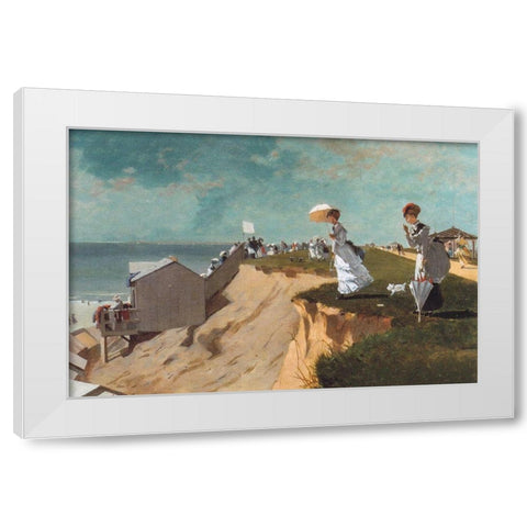 Long Branch, New Jersey White Modern Wood Framed Art Print by Homer, Winslow