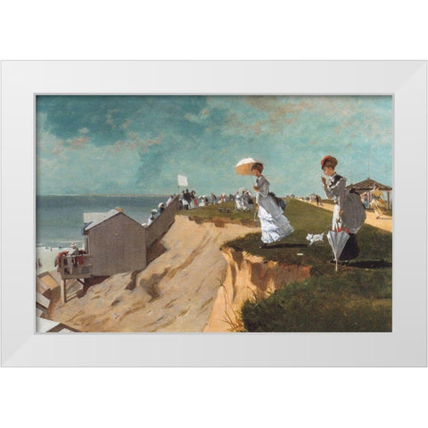 Long Branch, New Jersey White Modern Wood Framed Art Print by Homer, Winslow