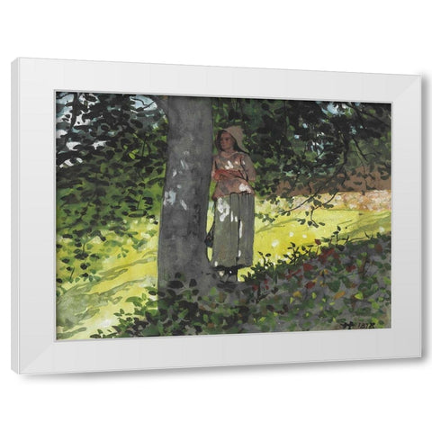 A Shady Spot, Houghton Farm White Modern Wood Framed Art Print by Homer, Winslow