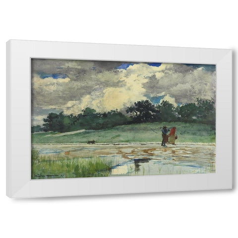 After the Rain, Prouts Neck White Modern Wood Framed Art Print by Homer, Winslow