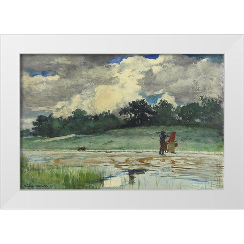 After the Rain, Prouts Neck White Modern Wood Framed Art Print by Homer, Winslow