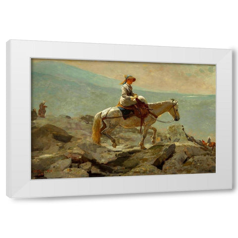 The Bridle Path, White Mountains White Modern Wood Framed Art Print by Homer, Winslow