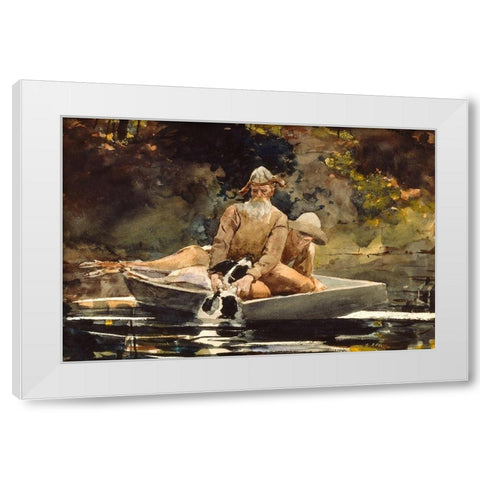 After the Hunt White Modern Wood Framed Art Print by Homer, Winslow
