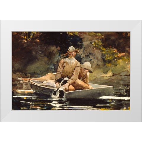 After the Hunt White Modern Wood Framed Art Print by Homer, Winslow