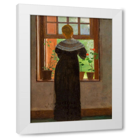 An Open Window White Modern Wood Framed Art Print by Homer, Winslow
