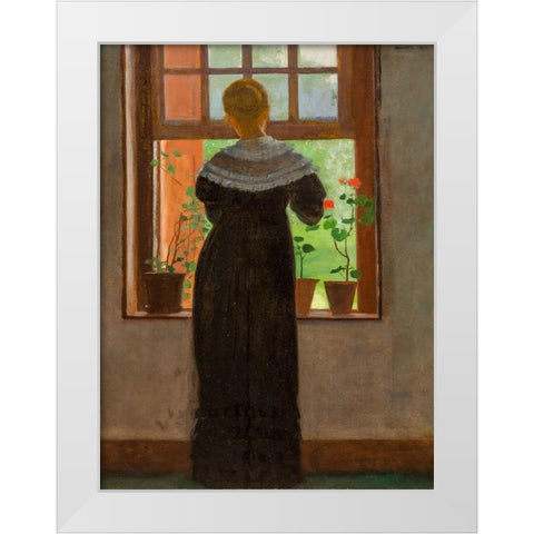 An Open Window White Modern Wood Framed Art Print by Homer, Winslow