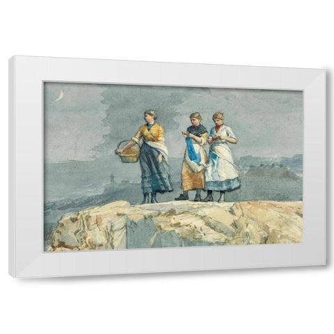 Where are the Boats White Modern Wood Framed Art Print by Homer, Winslow