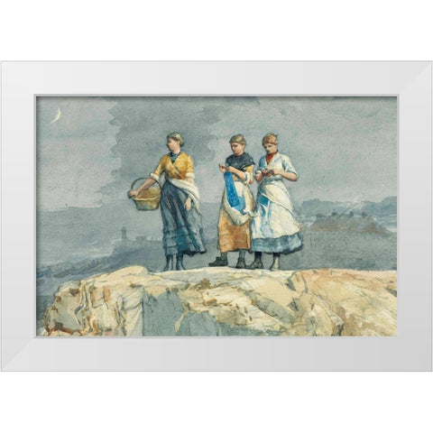 Where are the Boats White Modern Wood Framed Art Print by Homer, Winslow