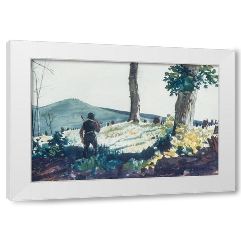 The Pioneer White Modern Wood Framed Art Print by Homer, Winslow